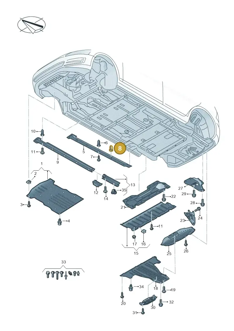 3C0853586 — Audi Q4 Sportback (2021-2022) diagram 89a825000, position 8