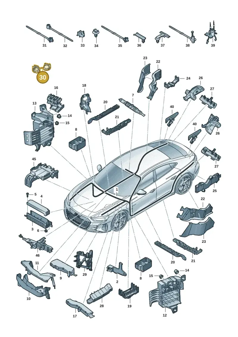 3C0971260C — Audi RS e-tron GT (2020-2020) diagram 4j1971800, position 30