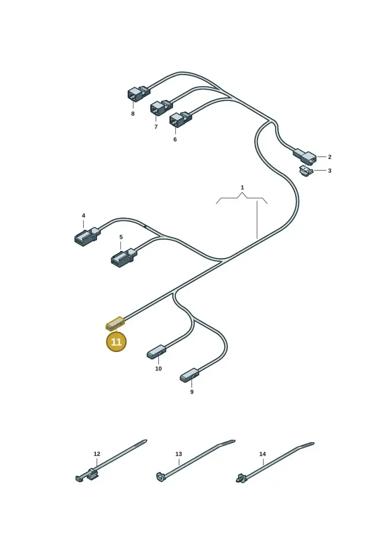 3C0973119C — Audi RSQ3 Sportback (2019-2024) diagram 597882025, position 11
