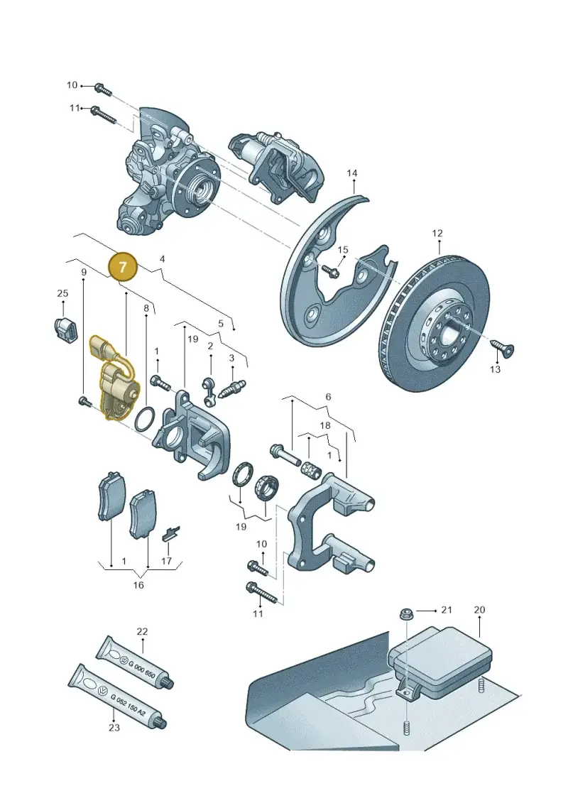3C0998281A — Audi Q3 1.4 (2012-2016) diagram 620615600, position 7
