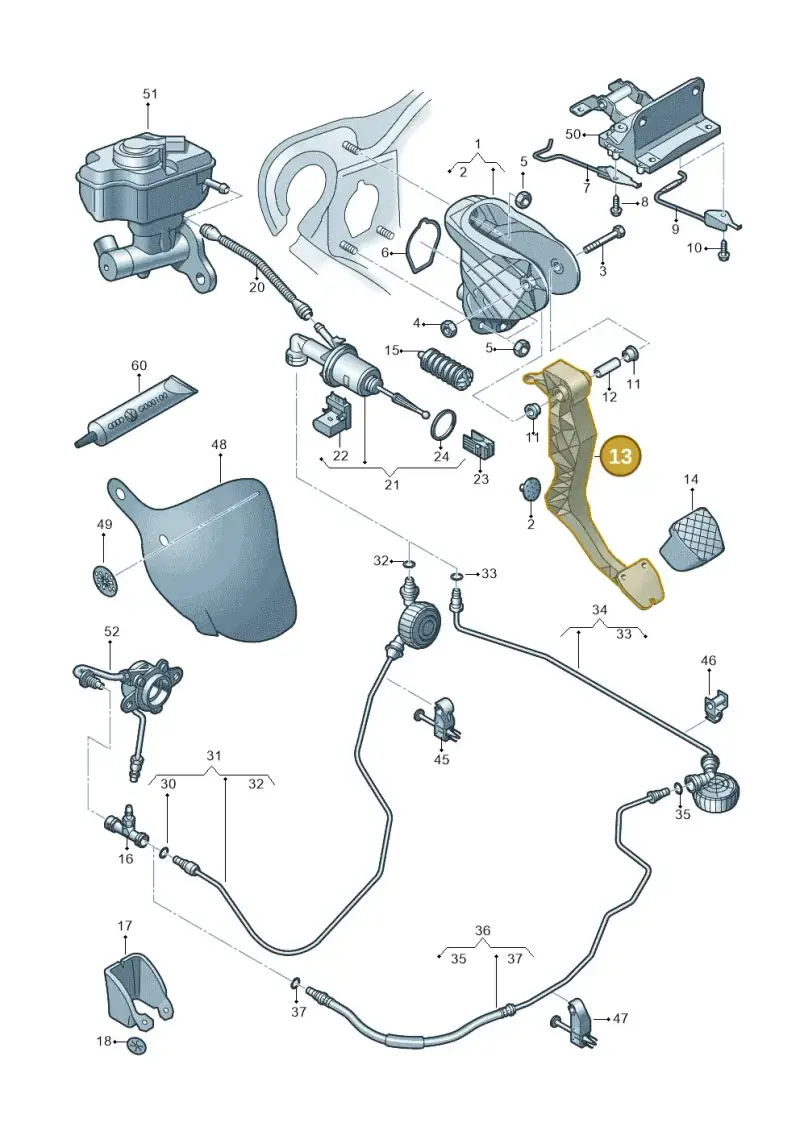 3C2721318A — Audi Q3 quattro (2011-2015) diagram 728721250, position 13