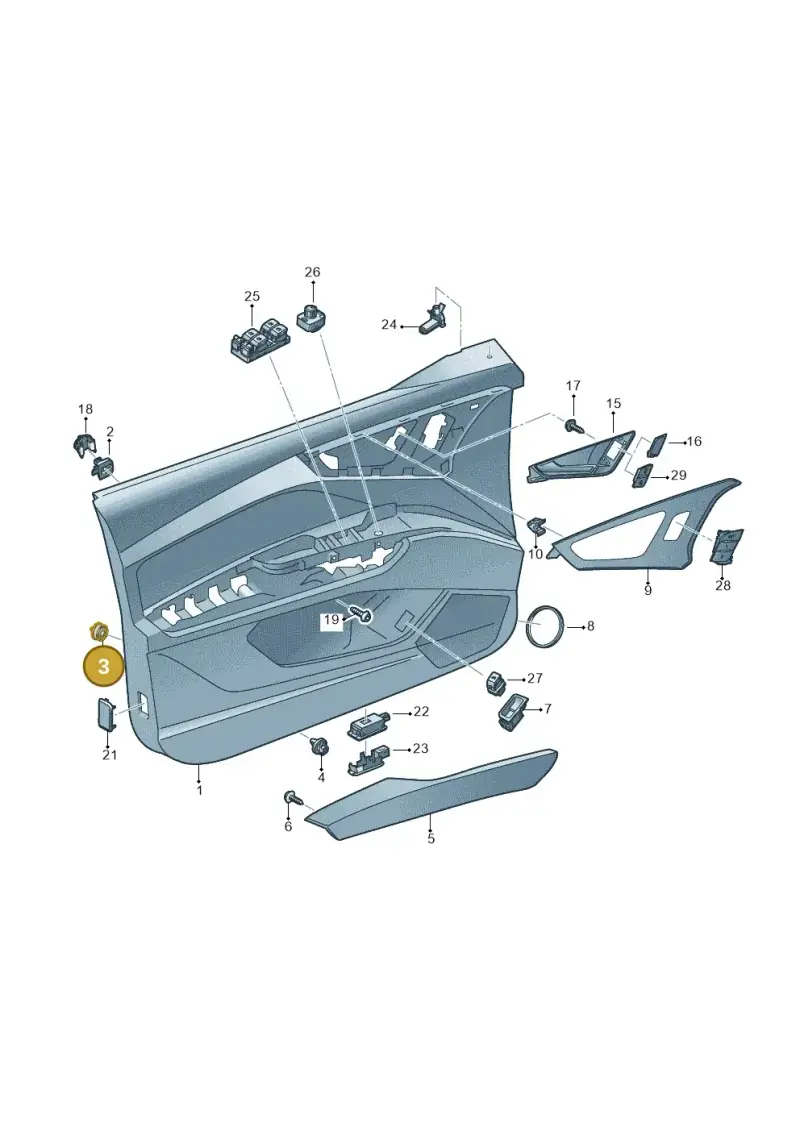 3CN868243 — Audi Q4 Sportback (2021-2022) diagram 89a867000, position 3
