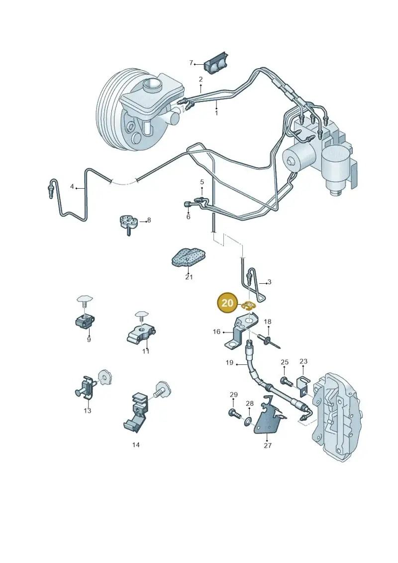 3D0611715C — Audi RS4 Cabrio qu.    08> (2007-) diagram 605611200, position 20