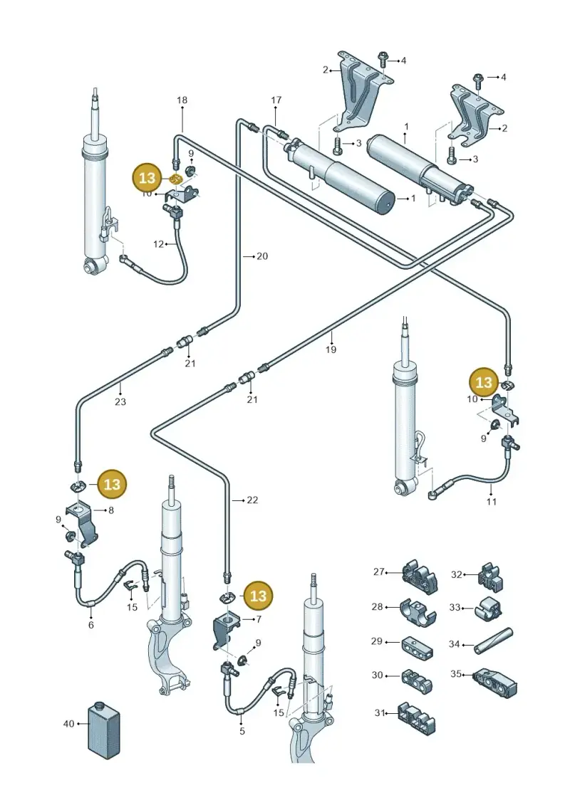 3D0611715C — Audi RS4 Avant (2017-) diagram 847616300, position 13