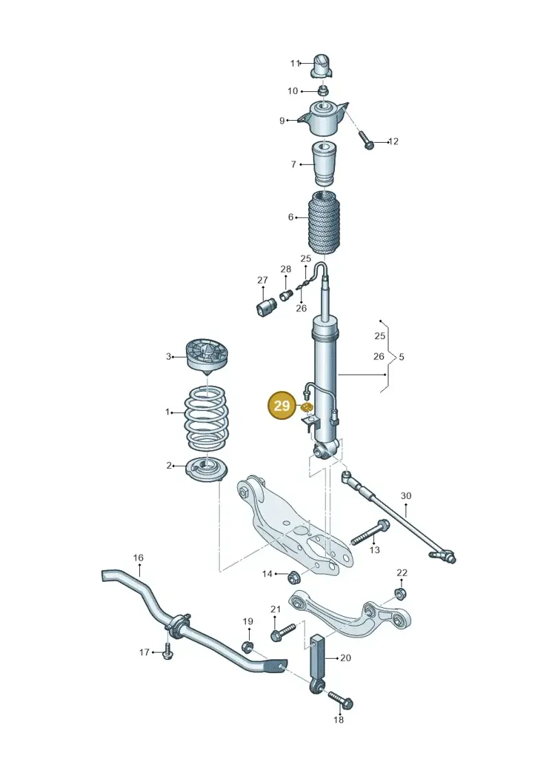 3D0611715C — Audi RS6 Avant (2019-) diagram 537511100, position 29
