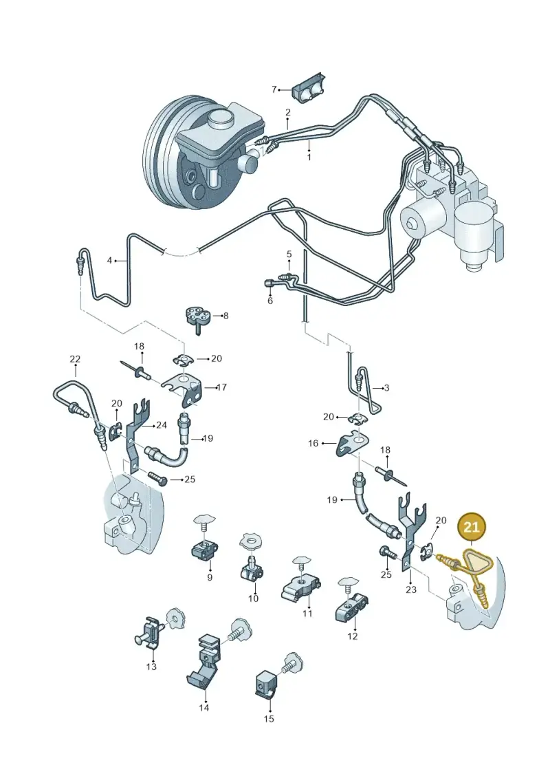 3D0611721J — Audi A8/S8/qu. lang    08> (2007-) diagram 249611200, position 21