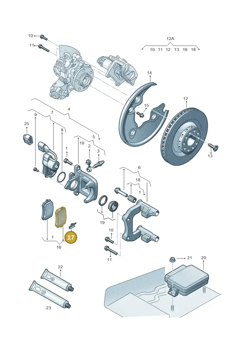 3D0615231 — Audi Q5 qu. 2.0 TDI (2012-2017) diagram 620615610, position 17