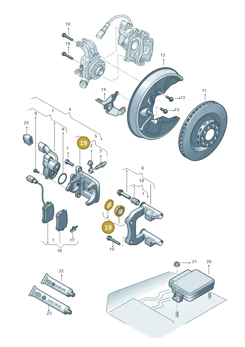 3D0698671 — Audi A6 2.7 TDI (2008-2011) diagram 291615650, position 19