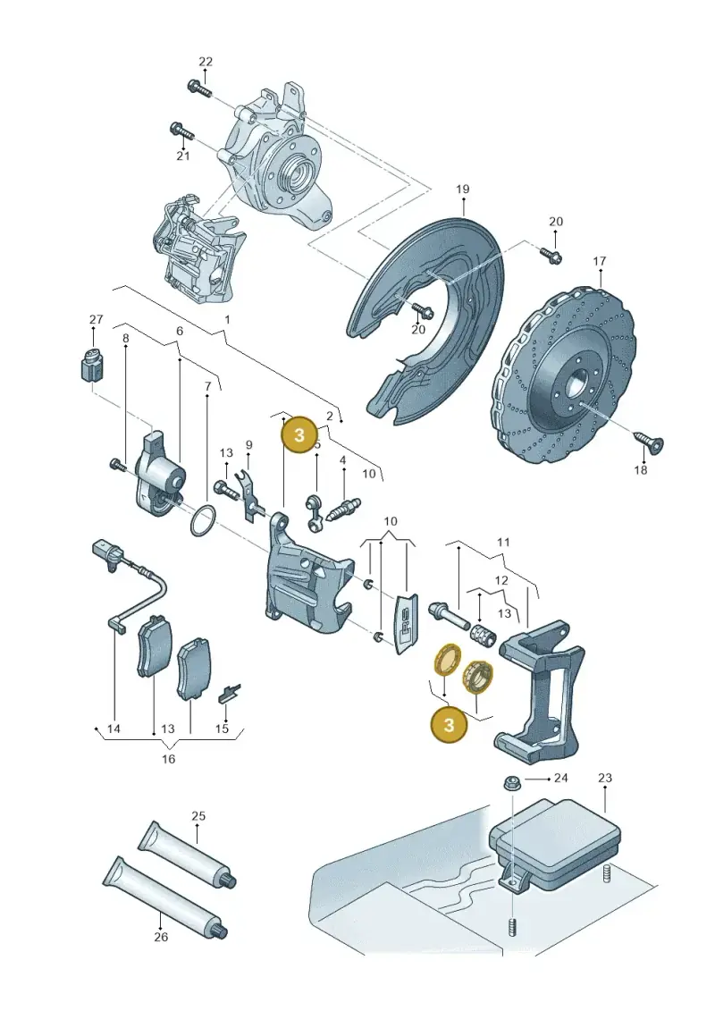 3D0698671 — Audi RS6 Avant (2013-2018) diagram 765615710, position 3