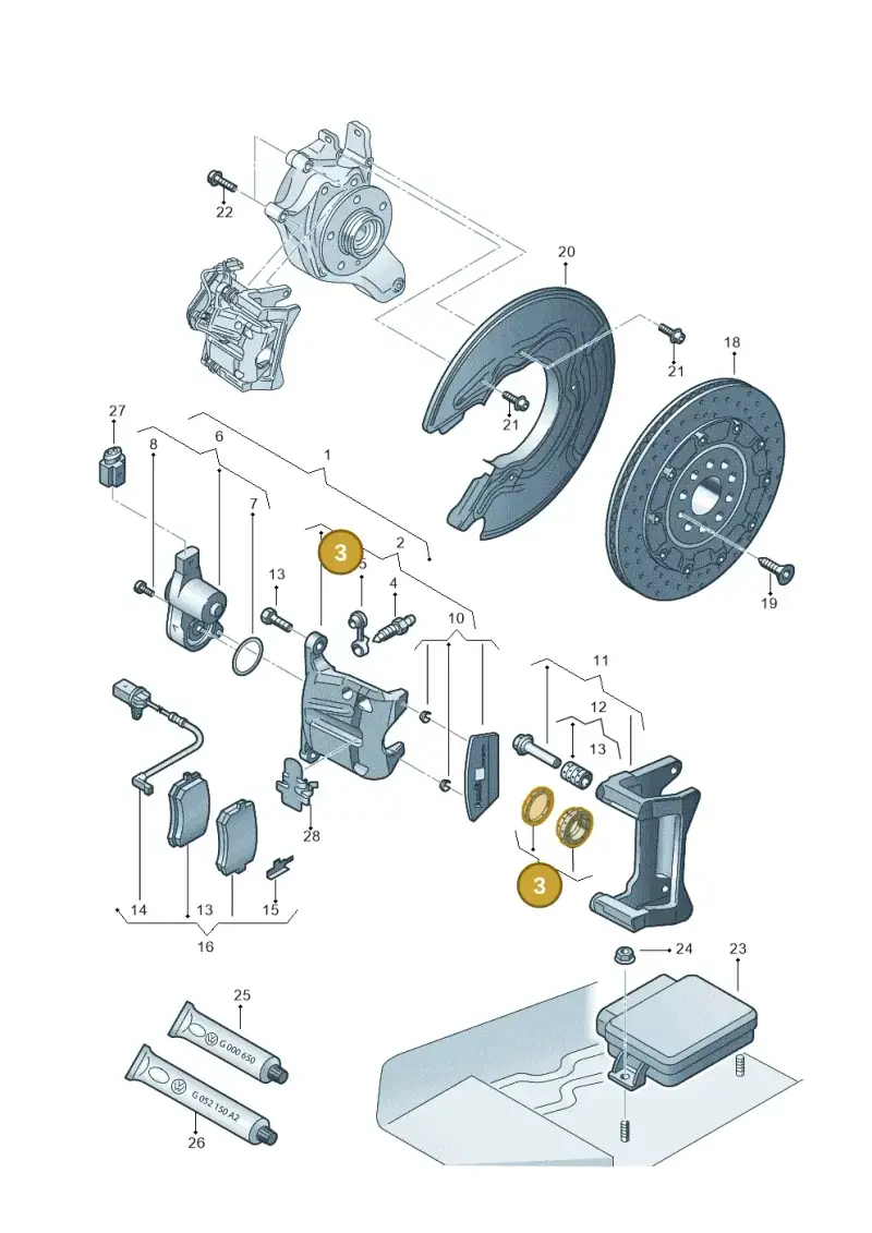 3D0698671 — Audi A8L qu. 3.0 TDI (2013-2018) diagram 771615750, position 3