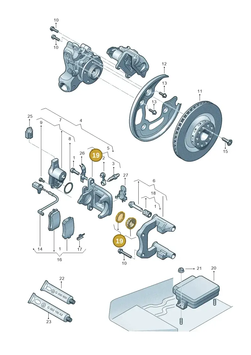 3D0698671A — Audi A6 qu. 3.0 tdi (2014-2018) diagram 696615650, position 19