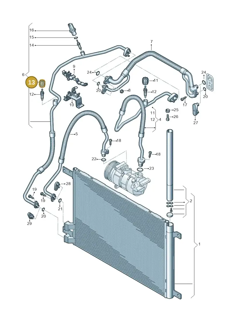 3D0820581 — Audi TTS Coupe 2.0 (2014-2023) diagram 850260400, position 13