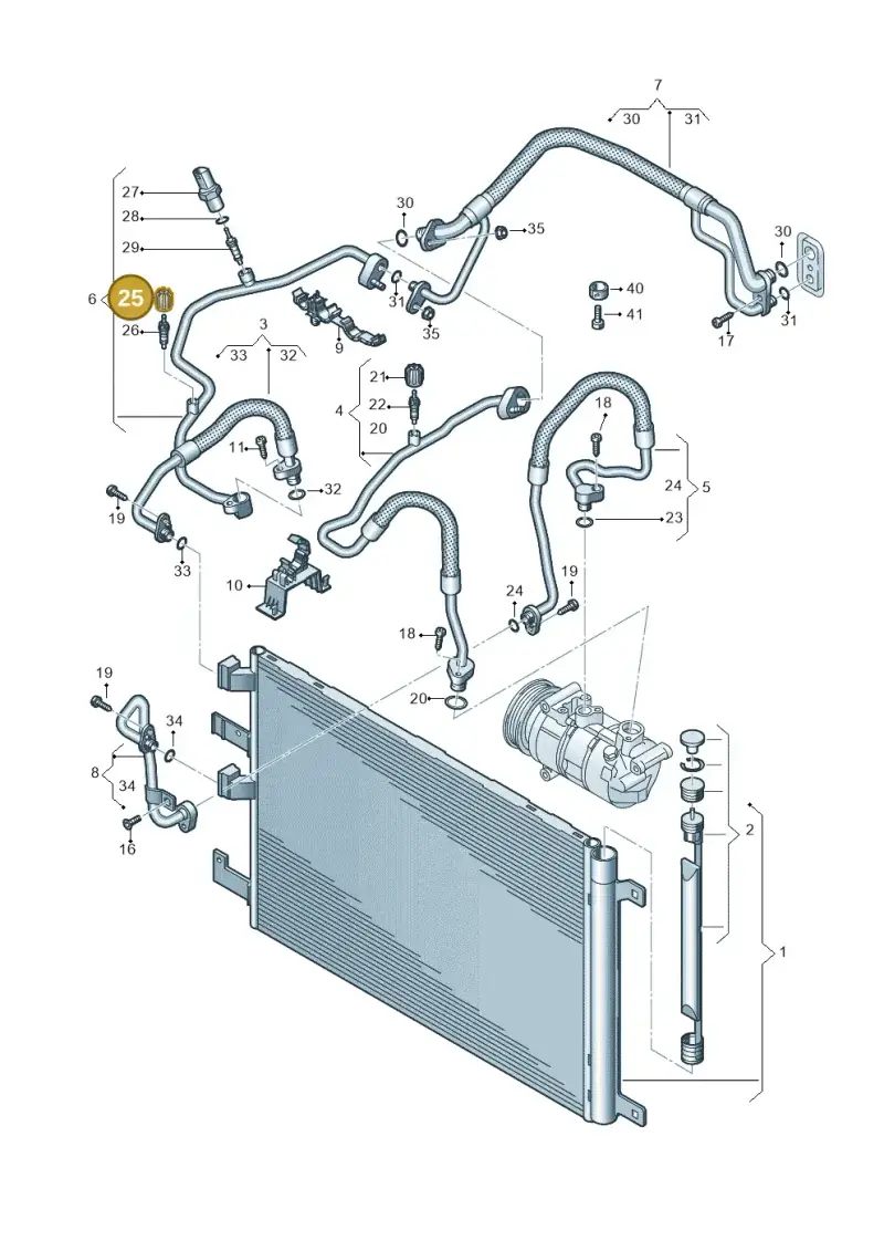 3D0820581 — Audi RSQ3 Sportback (2019-2024) diagram 858260400, position 25