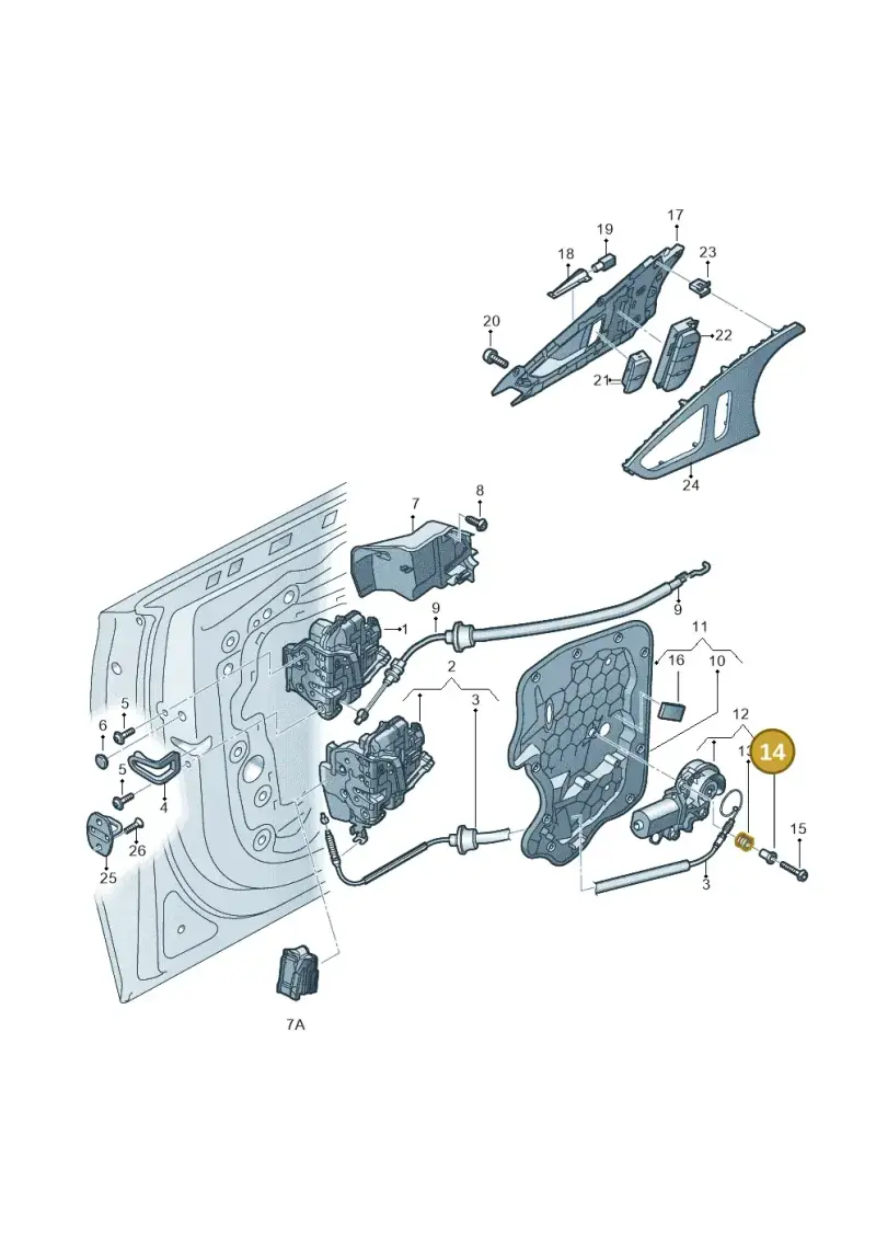 3D0837271 — Audi A7 Sportback (2014-2018) diagram 711837300, position 14