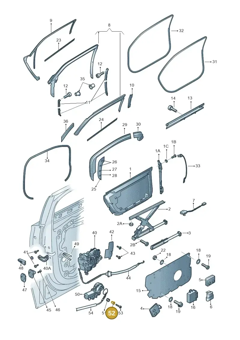 3D0837271 — Audi A8L qu. 3.0 TDI (2013-2018) diagram 771839350, position 52
