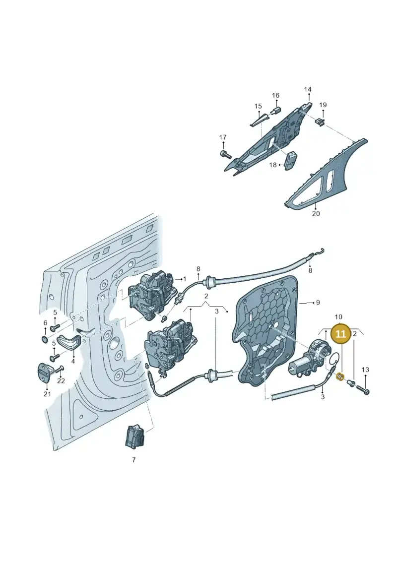 3D0837849 — Audi A7 Sportback (2014-2018) diagram 765839300, position 11