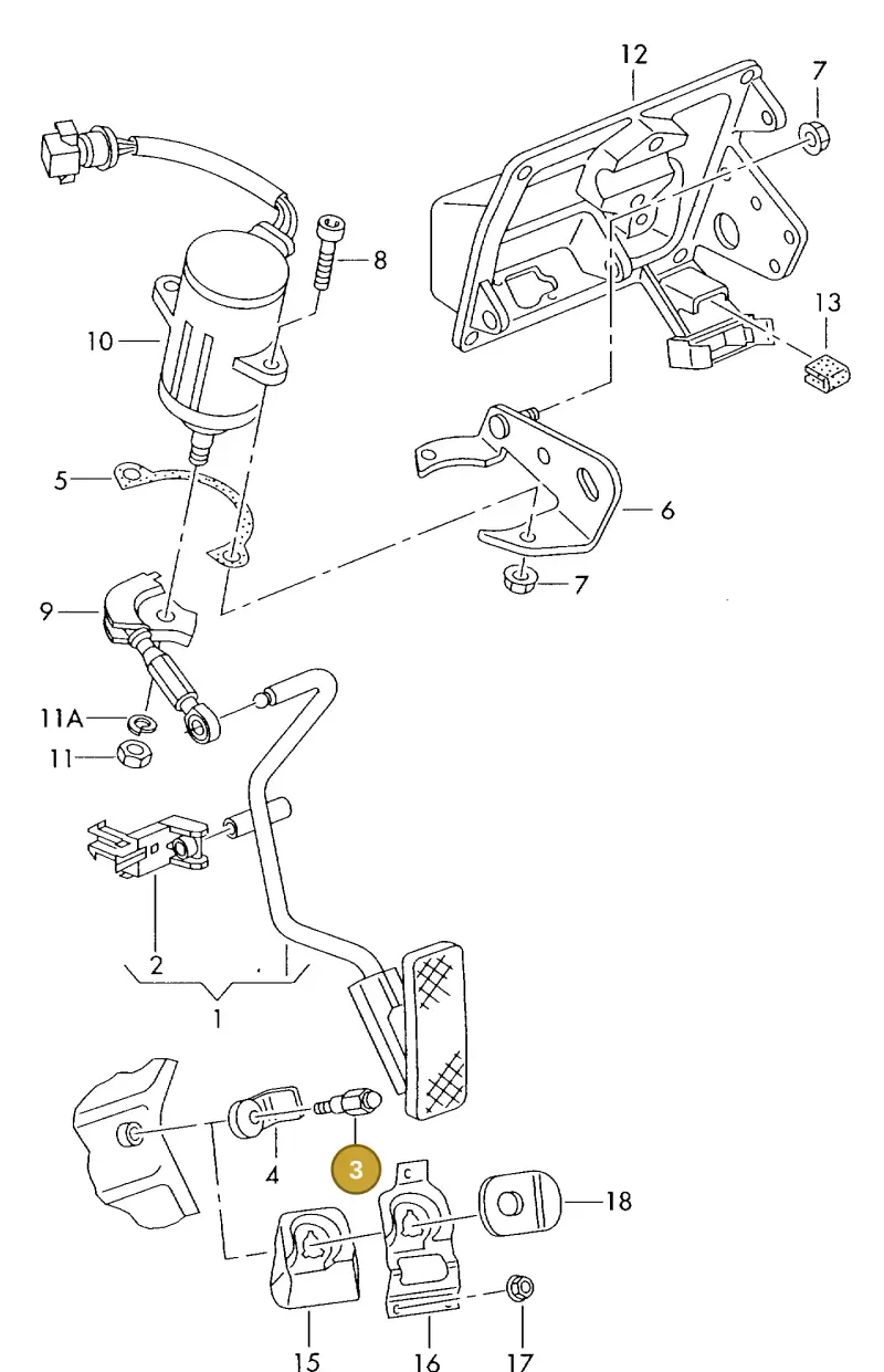 3D0959897 — Audi A8 quattro (1999-2002) diagram 152721550, position 3