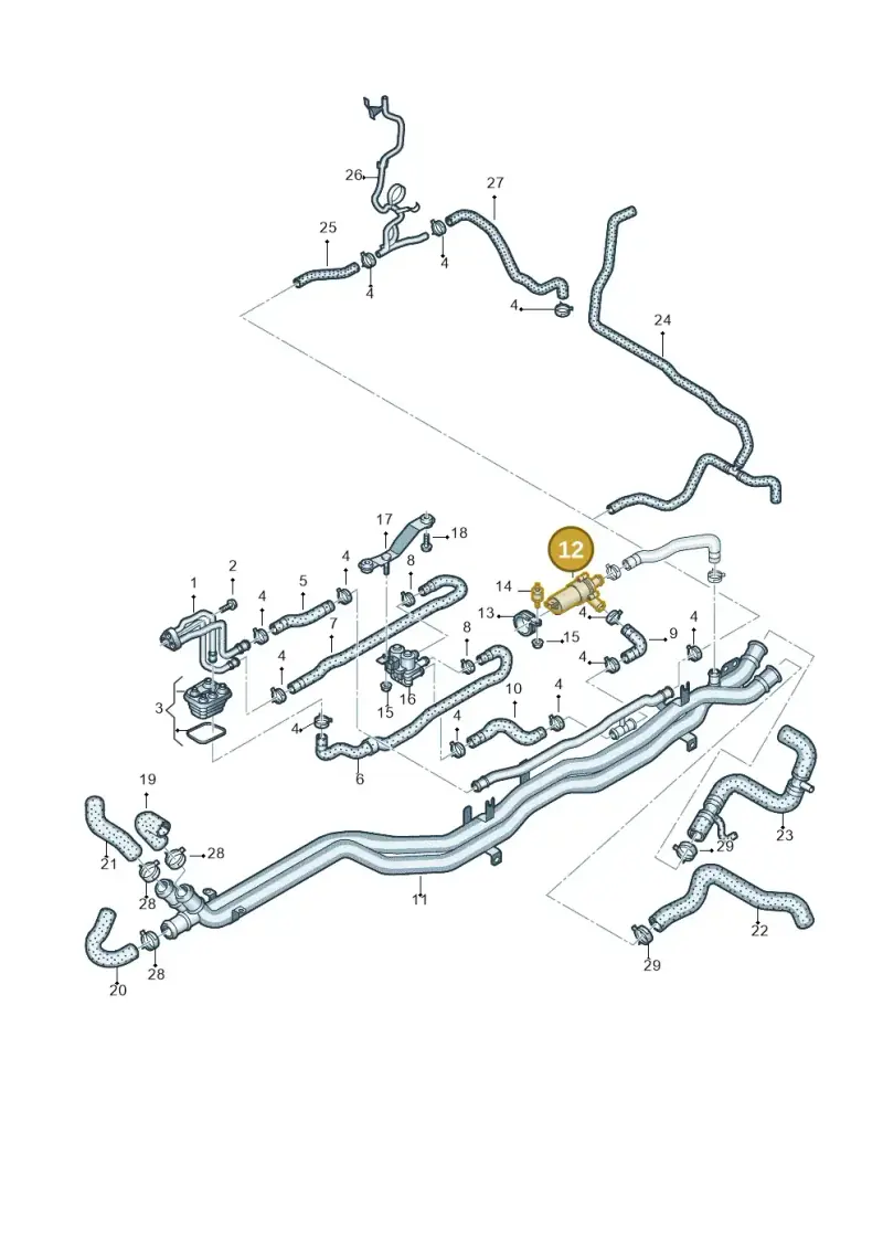 3D0965561D — Audi R8 qu. 5.2 (2012-2015) diagram 618819600, position 12