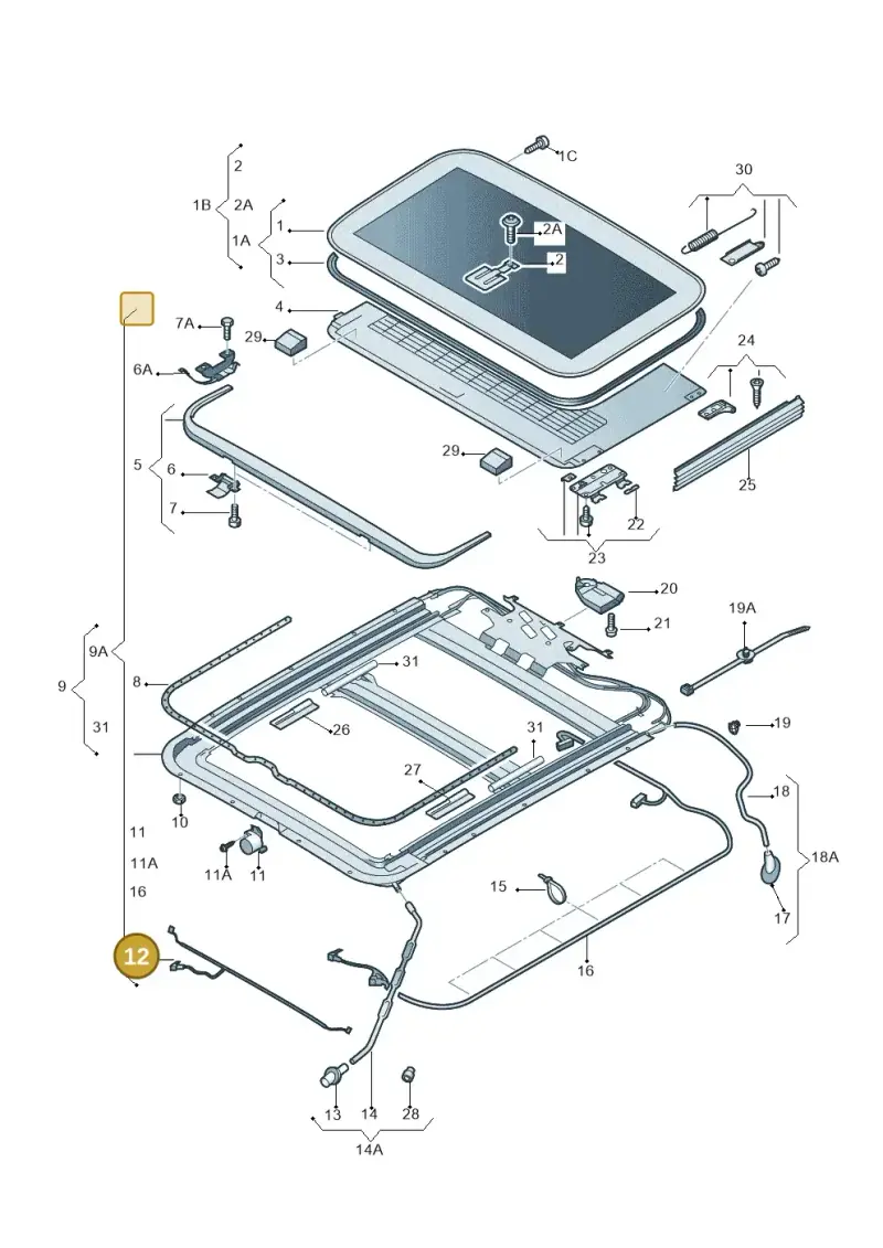 3D0971529A — Audi A8/S8/qu. lang    08> (2007-) diagram 291877000, position 12