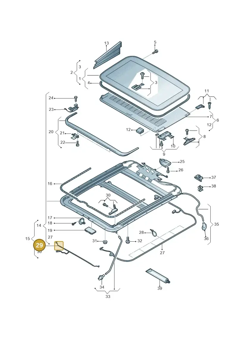 3D0971529A — Audi A8L qu. 3.0 TDI (2013-2018) diagram 696877000, position 29