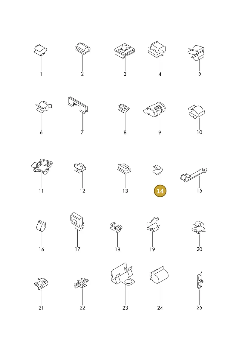 3D0971741 — Audi 1J0 platform diagram 198977300, position 14