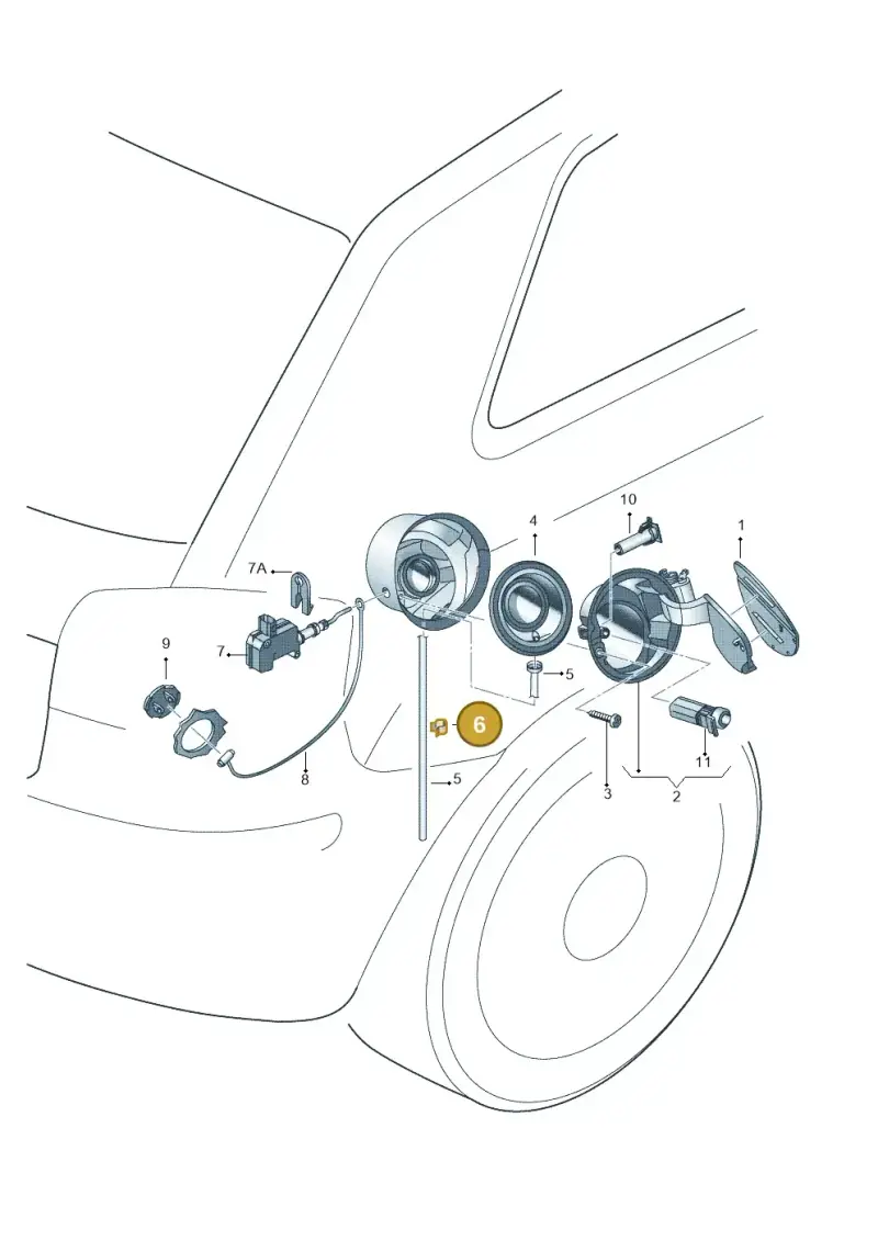 3D0971741 — Audi RS3 Sportback (2011-2012) diagram 412809900, position 6
