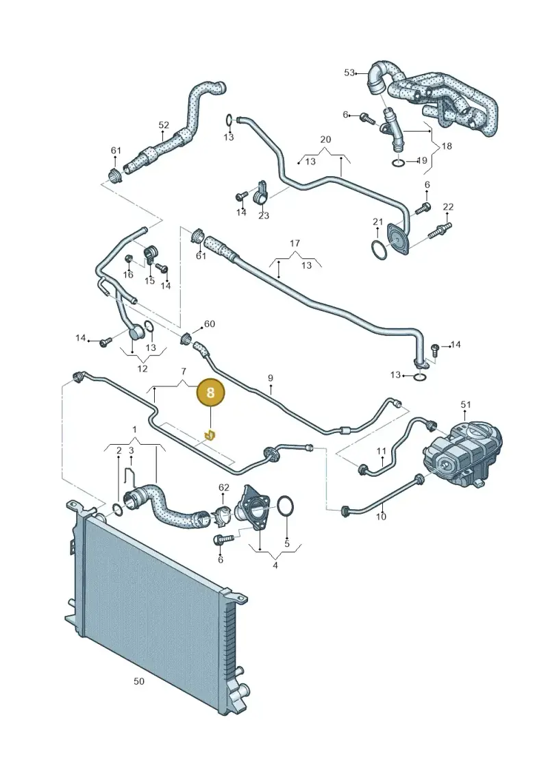 3D0971741 — Audi A7 Sportback (2014-2018) diagram 711121500, position 8