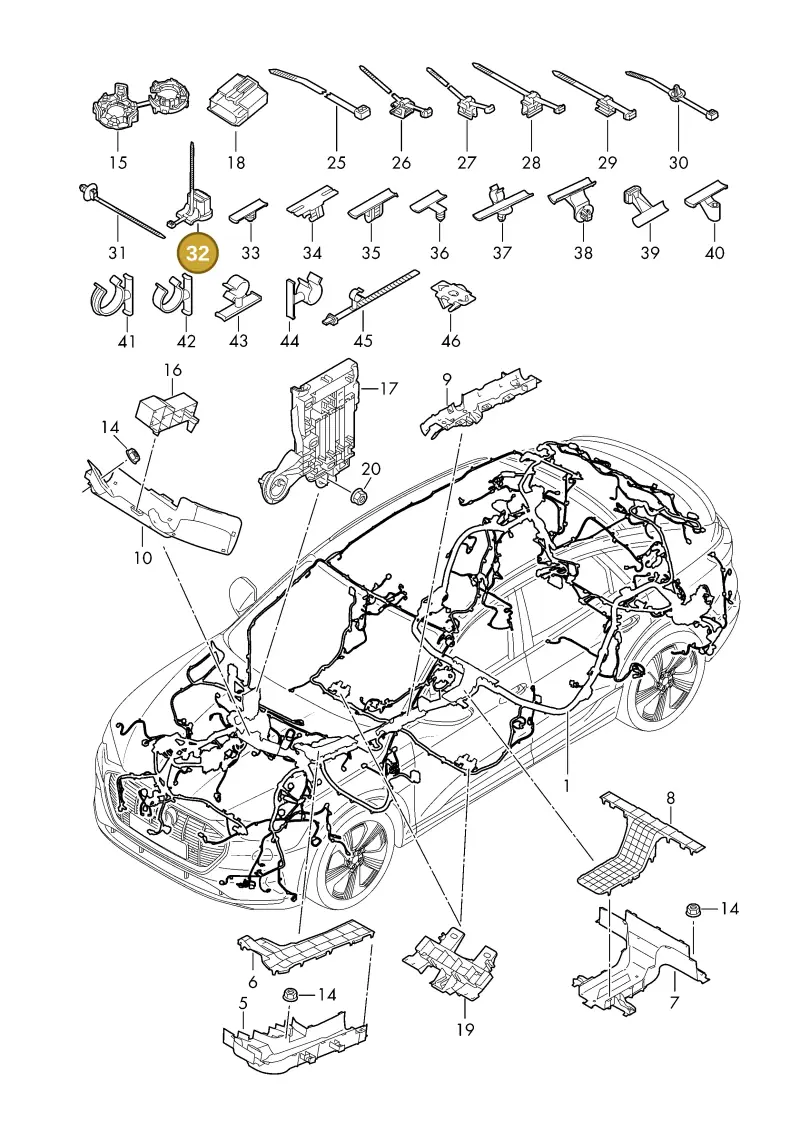 3D0971838A — Audi Q6 e-tron (2023-) diagram f5s971800, position 32