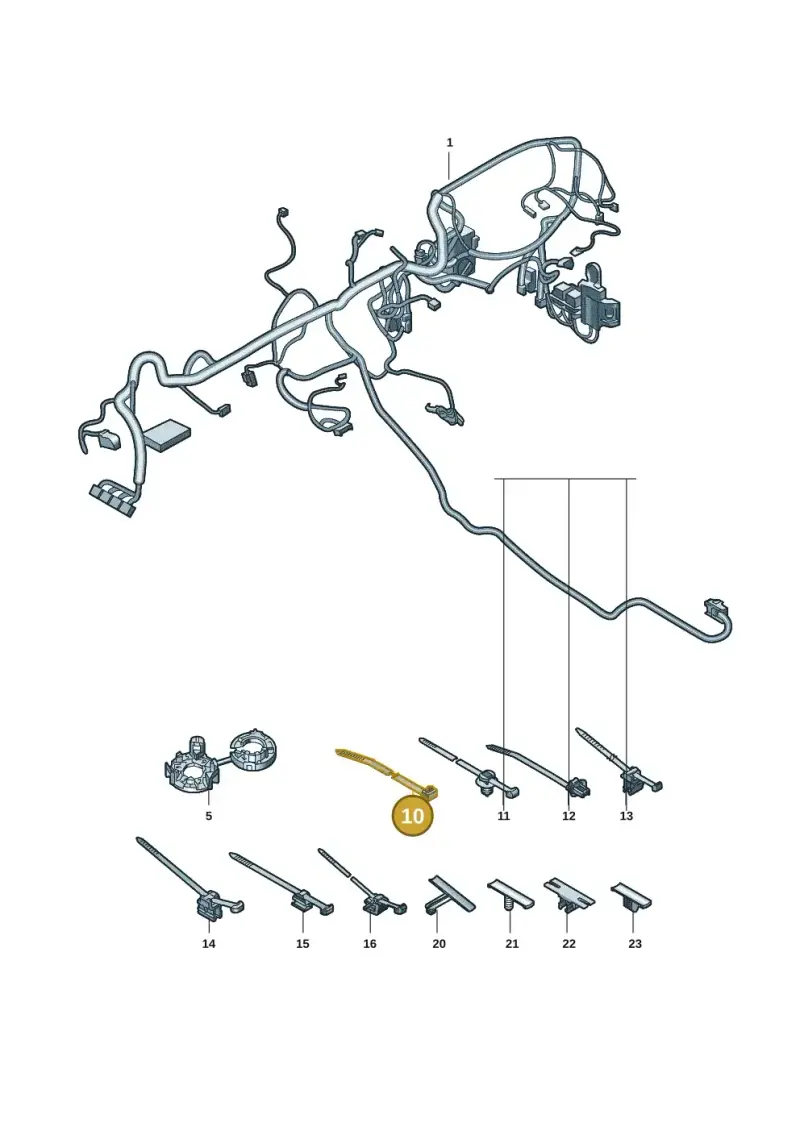 3D0971838A — Audi A5 Limo 2.0 (2024-) diagram 8wh971900, position 10
