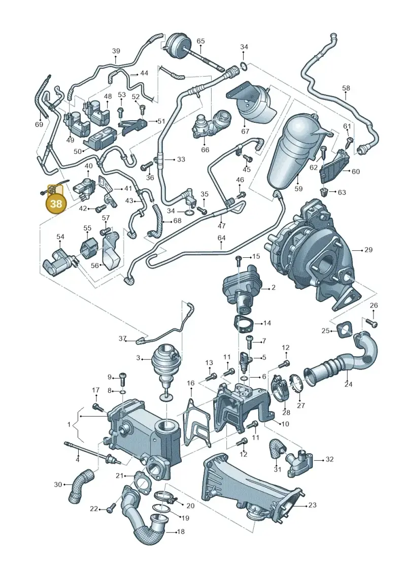 3D0971838E — Audi A6 Av. qu. 3.0 (2012-2018) diagram 717131200, position 38