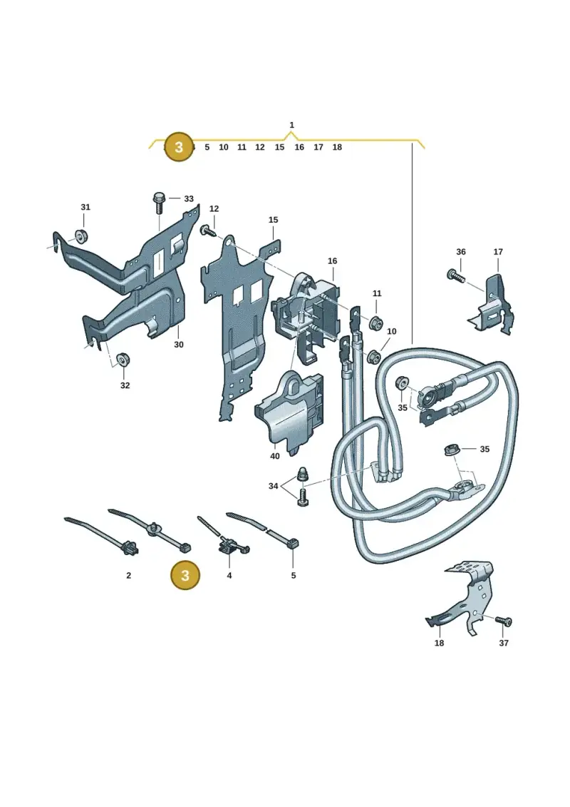 3D0971838K — Audi A5 Limo 2.0 (2024-) diagram 8wk972080, position 3