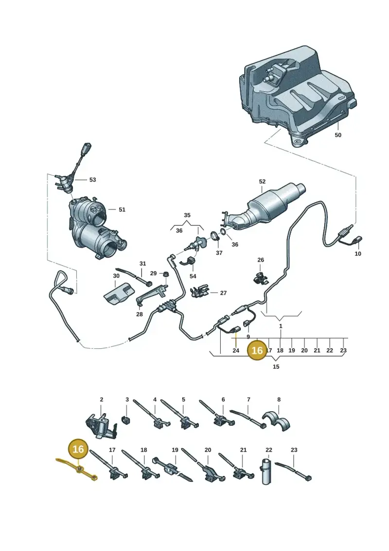 3D0971838N — Audi A5 Limo 2.0 (2024-) diagram 8wh201500, position 16