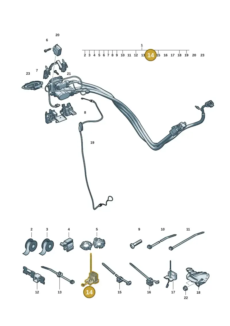 3D0971838Q — Audi Q6 e-tron (2023-) diagram f5s970300, position 14