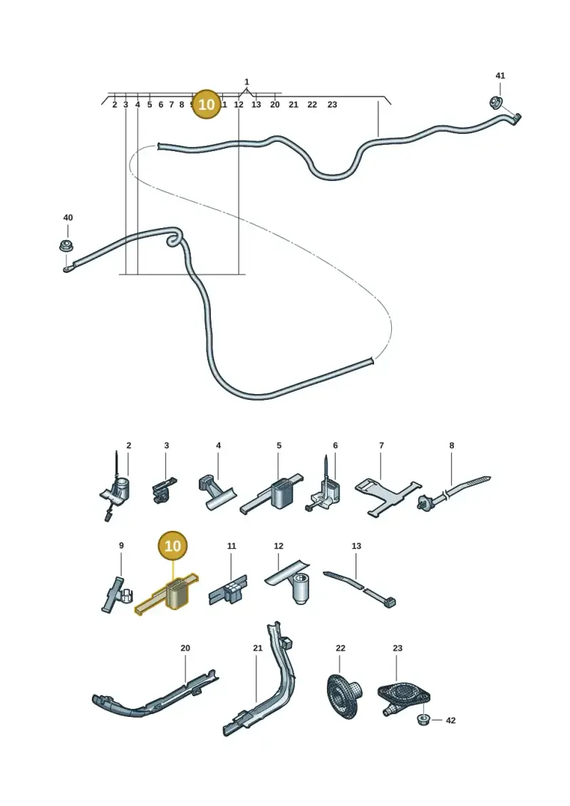 3D0971838Q — Audi A5 Limo 2.0 (2024-) diagram 8wk972000, position 10