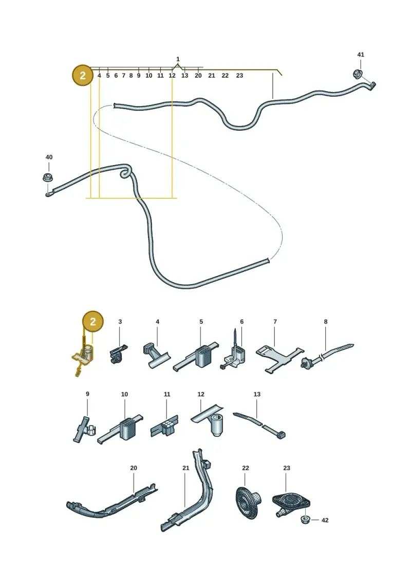 3D0971838 — Audi A5 Limo 2.0 (2024-) diagram 8wk972000, position 2