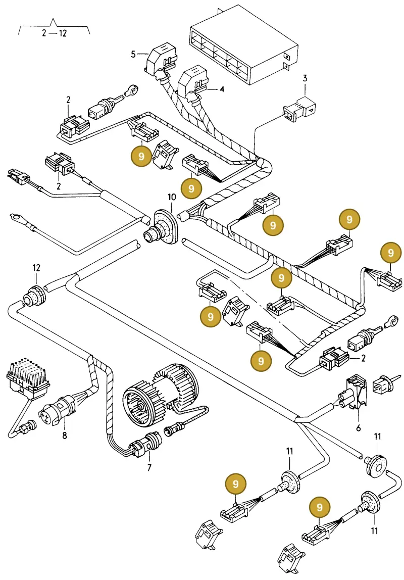 3D0972705 — Audi A8 quattro (1999-2002) diagram 152972670, position 9