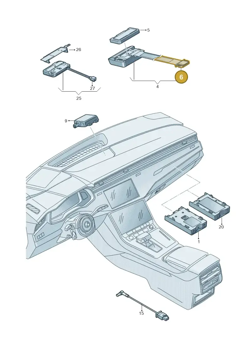 3D0972708 — Audi Q8 Quattro 3,0 (2018-) diagram 429035570, position 6