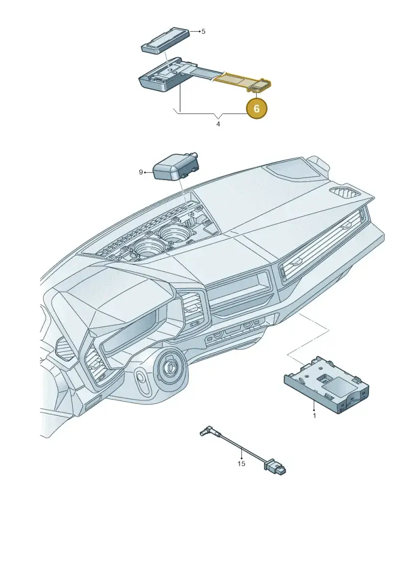 3D0972708 — Audi A1 sportback 1.0 (2018-) diagram 592035570, position 6