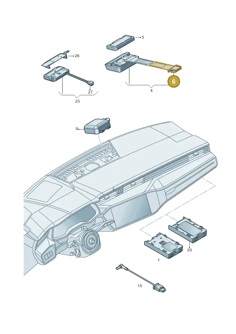 3D0972708 — Audi RS6 Avant (2019-) diagram 435035570, position 6