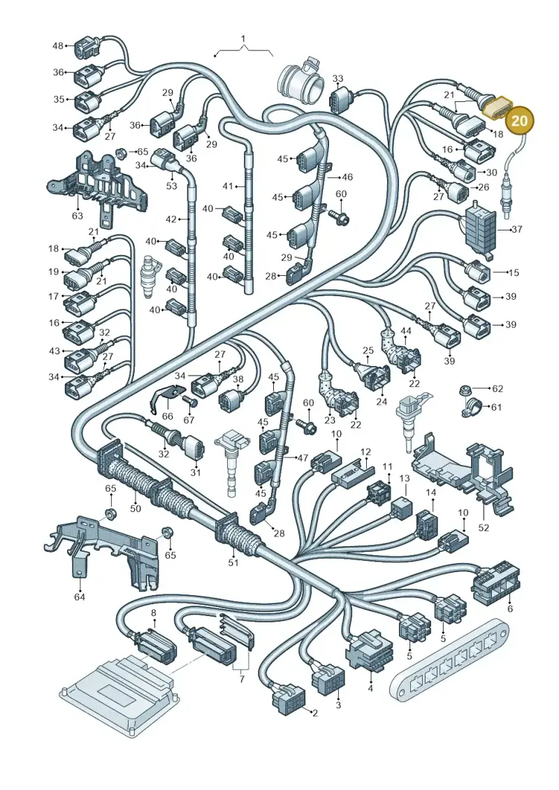 3D0973724F — Audi A4/S4/Av./qu.     05> (2005-) diagram 264971400, position 20
