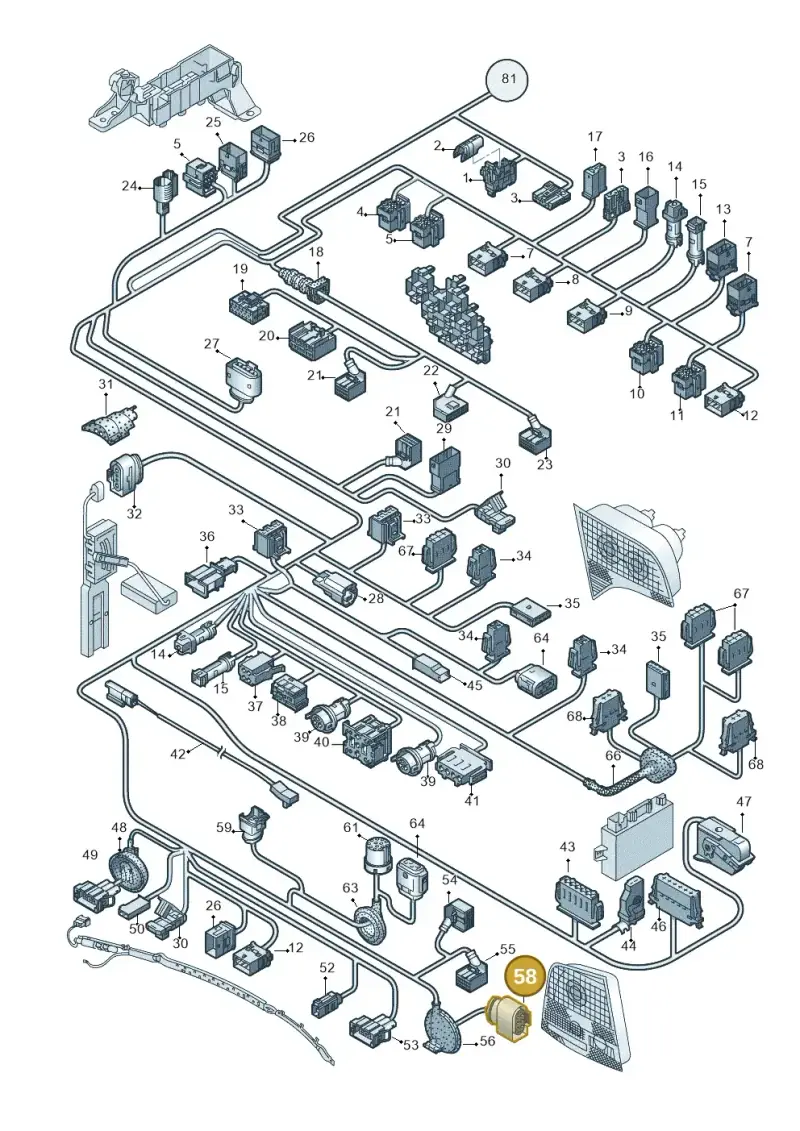 3D0973733G — Audi RS4 qu.           07> (2006-) diagram 454971810, position 58
