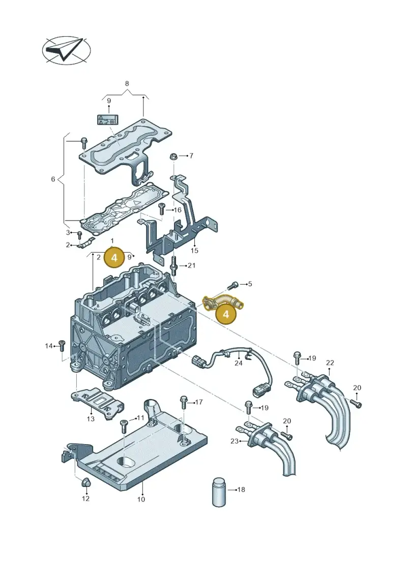 3G0121132 — Audi A3 Sportback (2019-2021) diagram 890907080, position 4