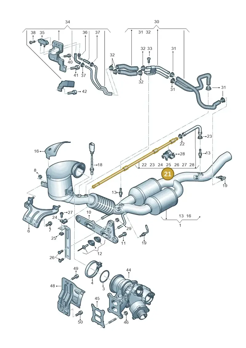 3G0131553C — Audi Q3 quattro (2018-2019) diagram 597253350, position 21