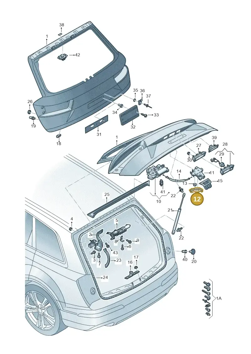 3G0827645A — Audi Q7 qu. 3.0 TDI (2015-2019) diagram 859827000, position 12