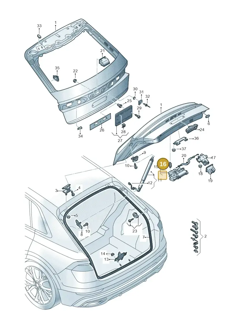 3G0854719B — Audi RS Q8 Quattro (2019-) diagram 429827000, position 16