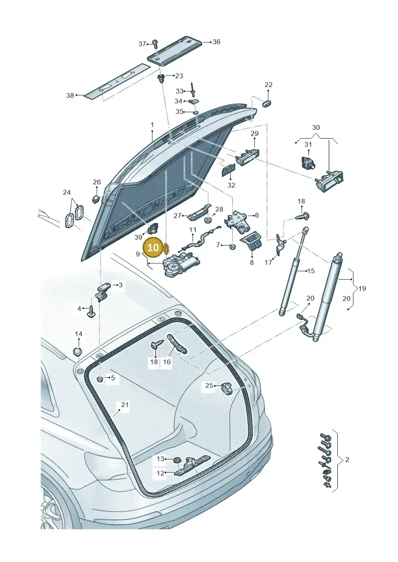 3G0854719B — Audi RSQ3 Sportback (2019-2024) diagram 597827000, position 10