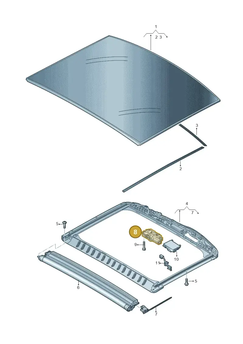 3G5877795 — Audi RS6 Avant (2019-) diagram 430877020, position 8