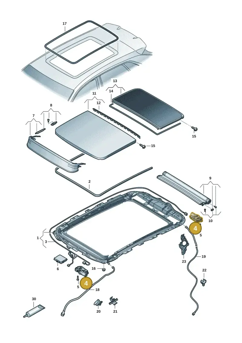 3G5877795 — Audi RSQ3 Sportback (2019-2024) diagram 597877001, position 4