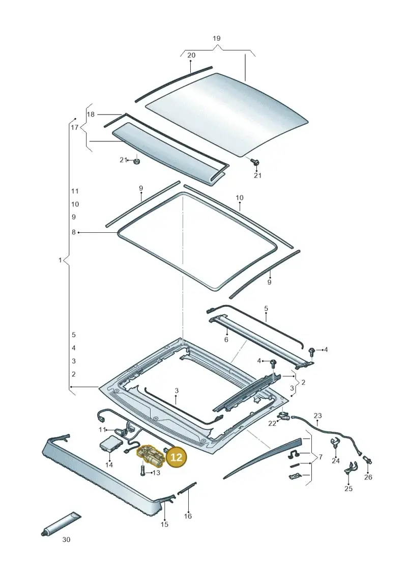 3G5877795 — Audi RSQ3 Sportback (2019-2024) diagram 597877010, position 12
