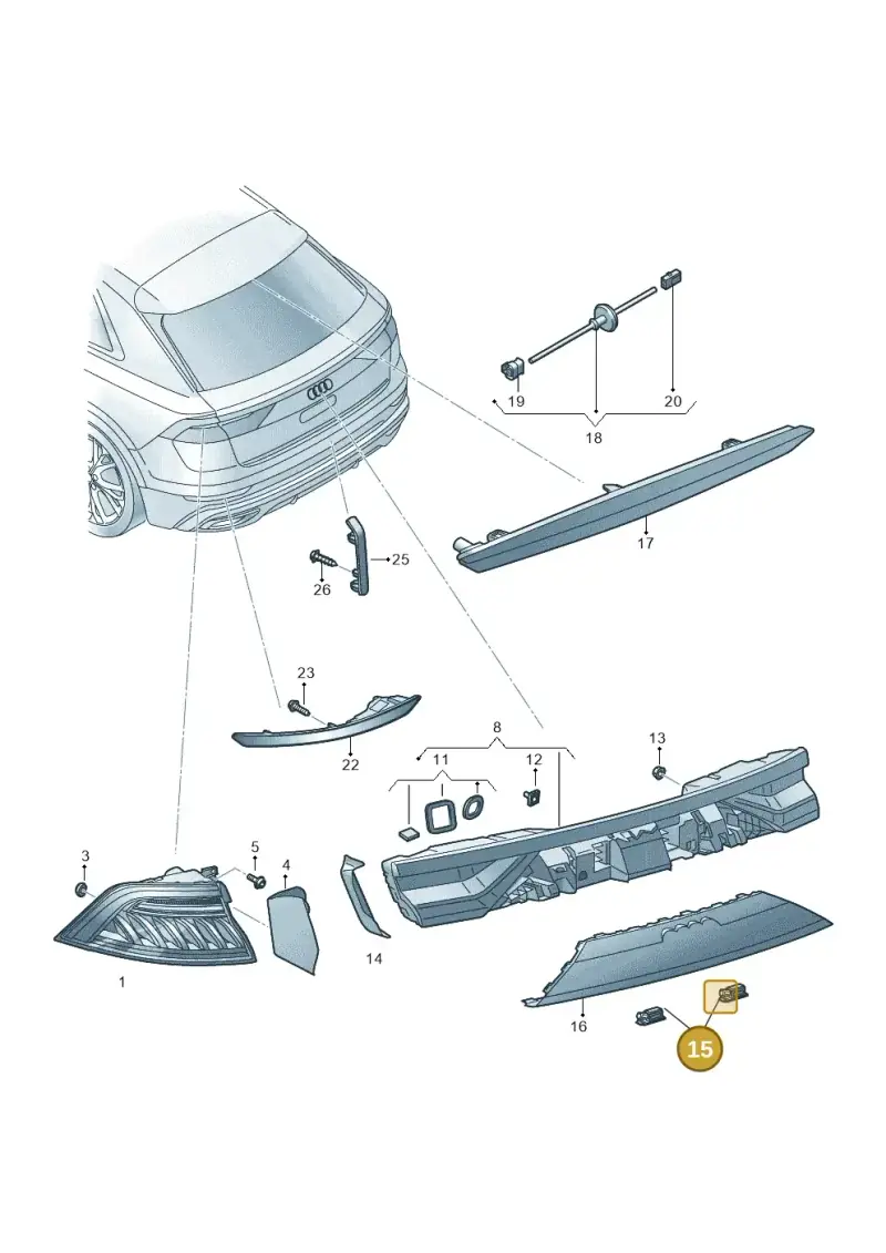 3G5943021 — Audi RS Q8 Quattro (2019-) diagram 429945000, position 15